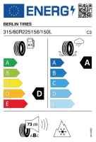 Pneumatici Furgone o Autocarro BERLIN PLS 315/80R225 156/150L - immagine 2