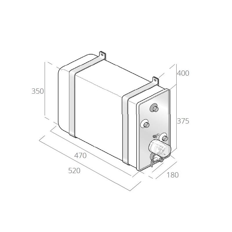 Boiler Marini Quick BOILER INOX BX 16 LT C/SCAMBIATORE Quick (acq.min. unità) - immagine 2