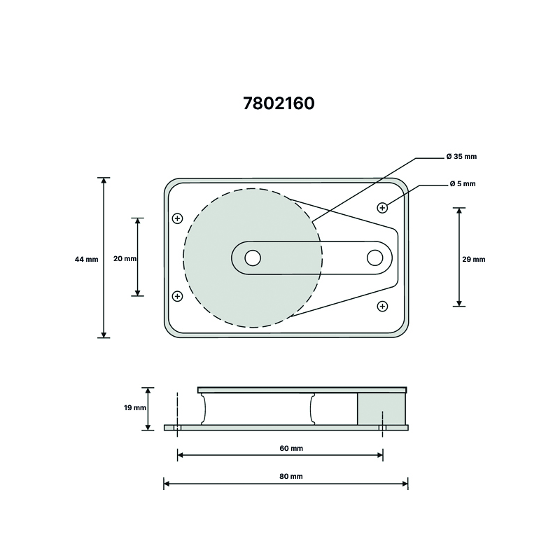 Barton Serie 2 BOZZELLO PIANO Ø MM.8 Barton Marine (acq.min. unità) - immagine 2