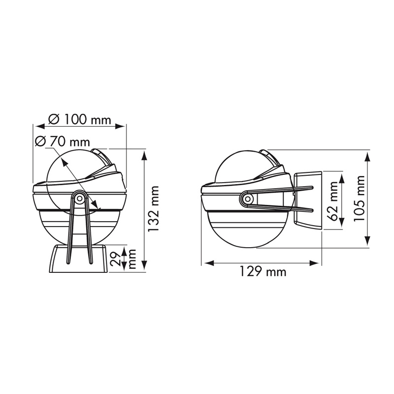 Bussole Plastimo BUSSOLA OFFSHORE 75 BIANCA C/STAFFA Plastimo (acq.min. unità) - immagine 2
