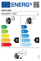 Pneumatici Auto Estivi WESTLAKE SU318 225/65 R17 102T - immagine 2