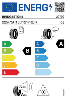 Pneumatici Furgone o Autocarro Pneumatici 4 stagioni BRIDGEST AL-EVO 225/75 R16 121/120R - immagine 3