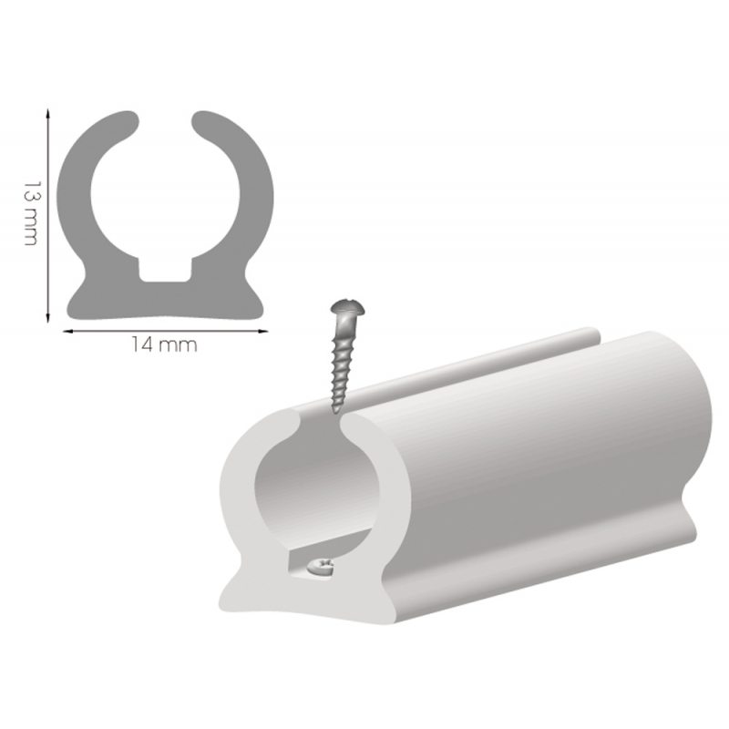 Accessori per Capottine CANALINA IN PVC A RELINGA MT 4 Tessilmare (acq.min. unità)