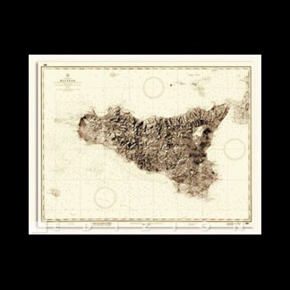 Carte Nautiche e Portolani ISOLA DI SICILIA STORICA ISTITUTO IDROGRAFICO (acq.min. unità)