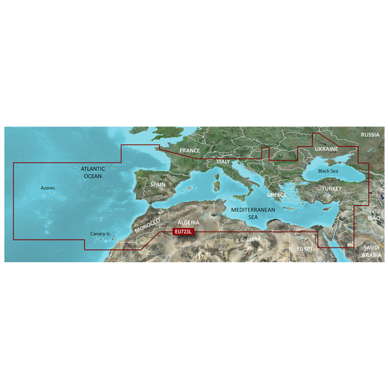 Strumentazione Garmin CARTOGRAFIA VEU723L MAR MEDITER. Garmin (acq.min. unità)