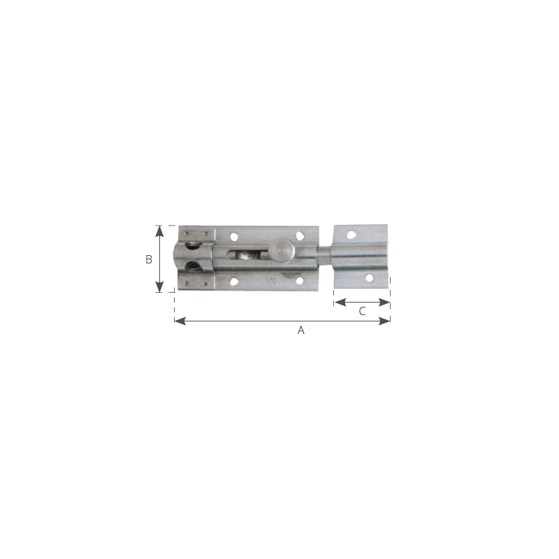 Catenacci Inox - Ottone - Nylon CATENACCIO INOX PORTAL.MM.145 ALDEGHI LUIGI (acq.min. unità) - immagine 2