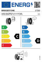 Pneumatici Auto Estivi BRIDGEST SPORT 345/30ZR21 (111Y) XL - immagine 2