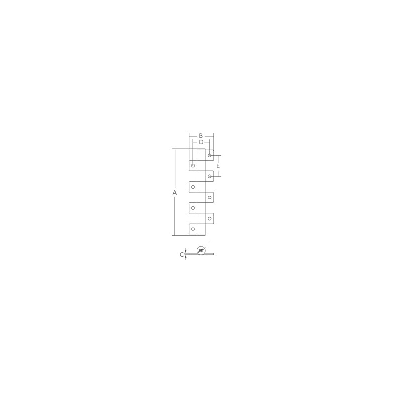 Cerniere Frizionate CERNIERA INOX CON FRIZIONE MM.75X28 Marine Town (acq.min. unità) - immagine 2