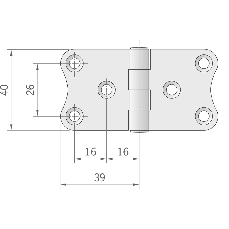 Cerniere Inox Spessore mm.2 CERNIERA INOX MM.78X40 Roca (acq.min. unità) - immagine 2