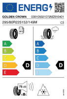 Pneumatici Furgone o Autocarro GOLDEN CROWN AD159 295/80 R22.5 152/149M - immagine 2