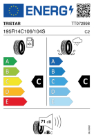 Pneumatici Furgone o Autocarro Estivi TRISTAR P-VAN2 195 R14 106/104S - immagine 2