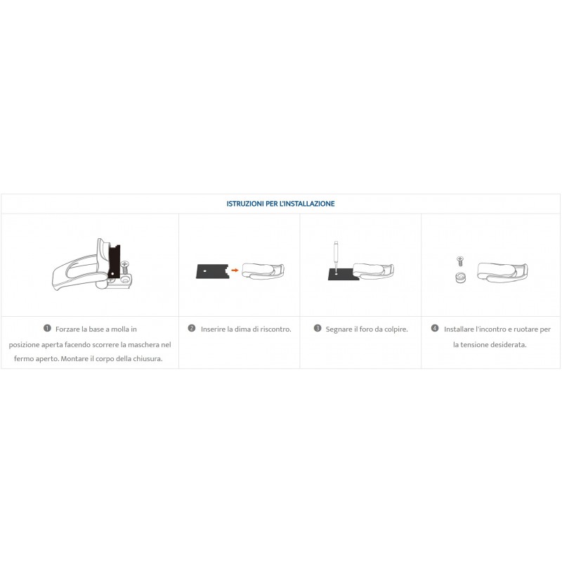 Chiusure Inox CHIUSURA INOX 316 SENZA CHIAVE Marine Town (acq.min. unità) - immagine 3
