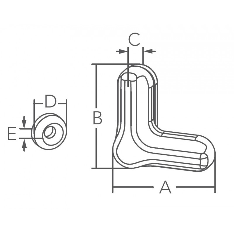 Chiusure Inox CHIUSURA "V" LOCKER Marine Town (acq.min. unità) - immagine 2