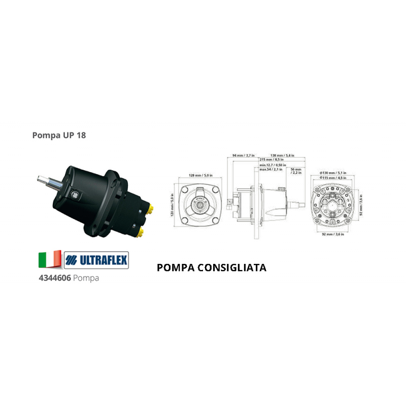 Timonerie Idrauliche Ultraflex CILINDRO UC81-OBF Ultraflex (acq.min. unità) - immagine 3