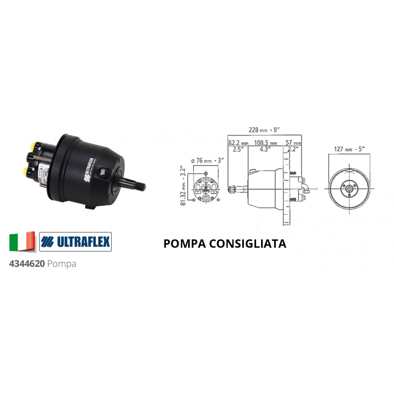 Timonerie Idrauliche Ultraflex CILINDRO UC95-OBF/1 Ultraflex (acq.min. unità) - immagine 3