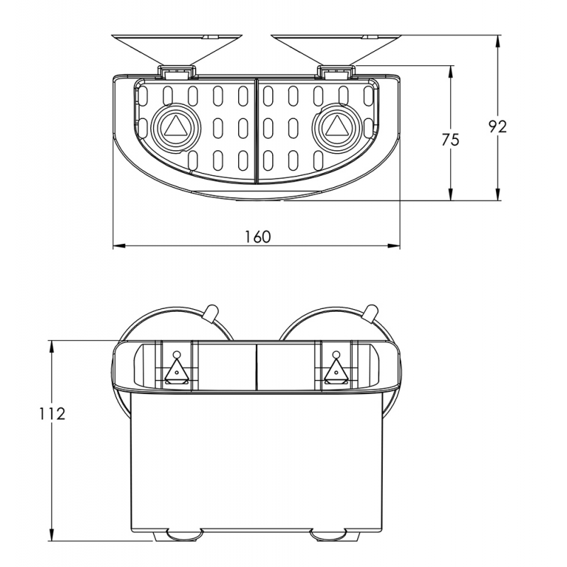 Portabicchieri PORTABICCHIERE MM.160X112X92 (acq.min. unità) - immagine 2