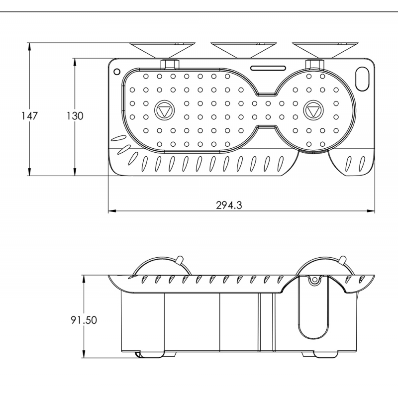 Portabicchieri PORTABICCHIERE MM.294X91X147 (acq.min. unità) - immagine 2