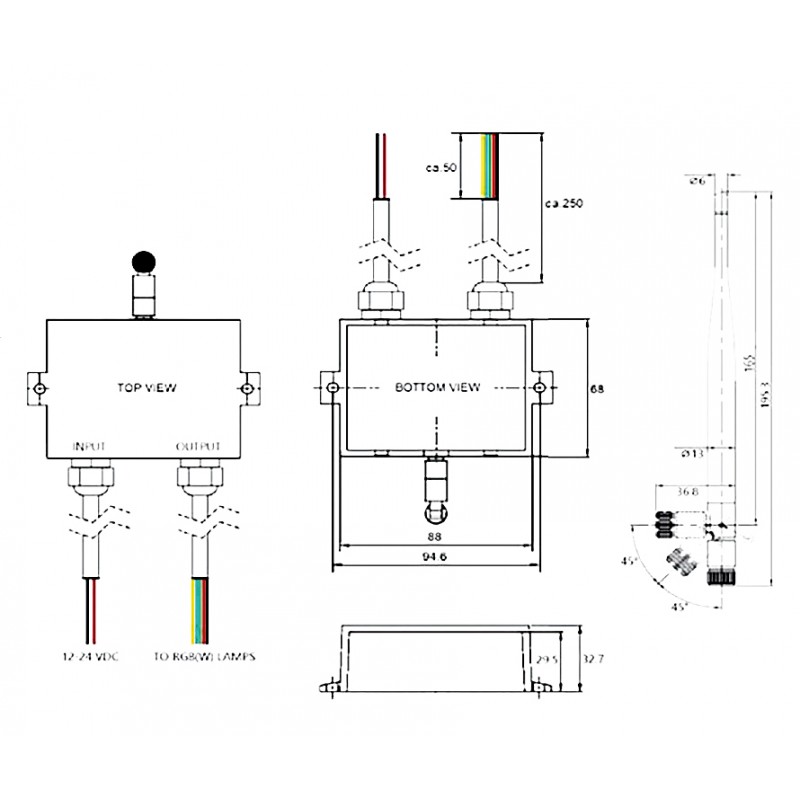 Faretti a Led Subacquei,Sottoplance CONTROLLER LUCI RGBW BLUETOOTH Hella marine (acq.min. unità) - immagine 2