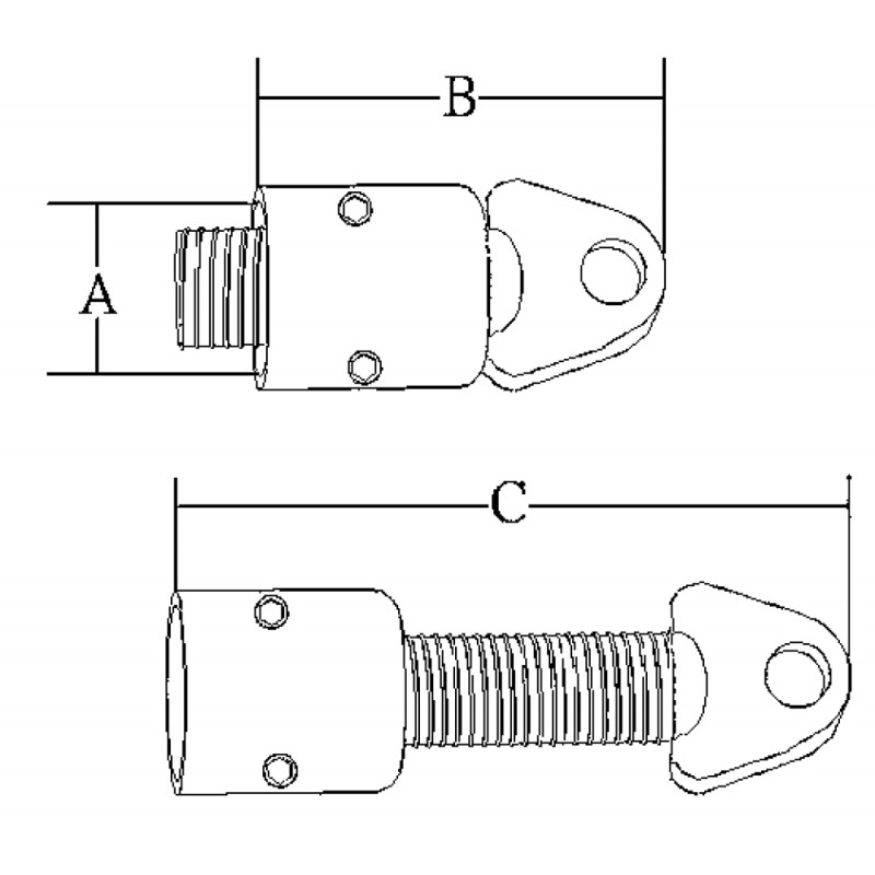 Accessori per Capottine COPPIA DI GIUNTO INOX Ø MM.22 Marine Town (acq.min. unità) - immagine 2