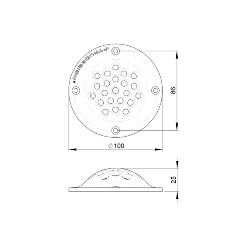 Cuffie scarichi a mare CUFFIA SCARICO A MARE Ø100 MM Trudesign (acq.min. unità) - immagine 2