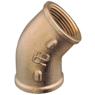 Raccorderia in Ottone CURVA A 45° F-F DA 1'1/2 Guidi (acq.min. unità)