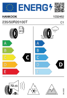 Pneumatici Auto Invernali HANKOOK W636A 235/50 R20 100T - immagine 2