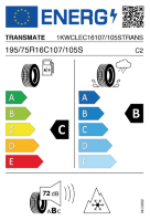 Pneumatici Furgone o Autocarro Pneumatici 4 stagioni TRANSMAT TR-VAN 195/75 R16 107/105S - immagine 2