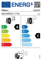 Pneumatici Auto Estivi PIRELLI ZER-AS 285/40 R23 111Y XL - immagine 2