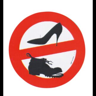 Tabelle e Bandiere Adesive DIVIETO SCARPE ERREGRAFICA (acq.min. unità)