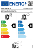 Pneumatici Auto Estivi CONTI SP-CO2 275/40 R18 103W XL - immagine 3