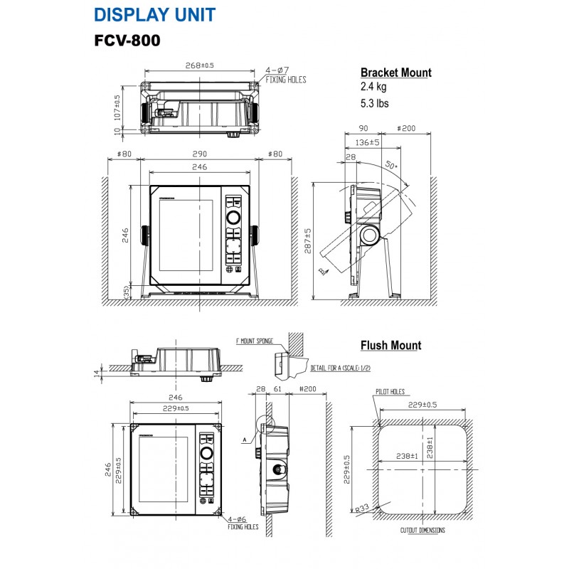 Strumentazione Furuno ECOSCANDAGLIO FURUNO FCV-800 Furuno (acq.min. unità) - immagine 2
