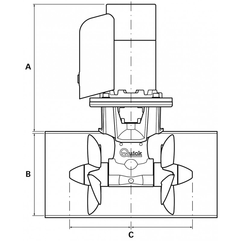 Eliche di Manovra Quick ELICA BTQ 185-105kg 12V Quick (acq.min. unità) - immagine 2