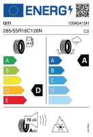 Pneumatici Furgone o Autocarro Pneumatici 4 stagioni GITI VA-LA1 285/55 R16 126N - immagine 2