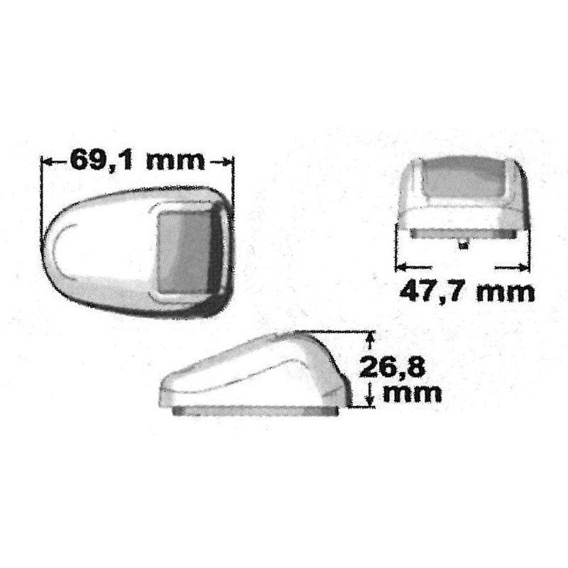 Fanali di Via a LED < 20 M. FANALE A LED ROSSO 112,5° SIC DIVISIONE ELETTRONICA (acq.min. unità) - immagine 2