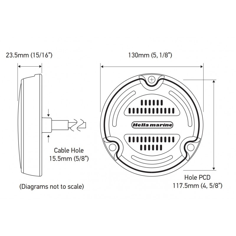 Faretti a Led Subacquei,Sottoplance FARO SUB APELO A3 LED BRONZE RGB Hella marine (acq.min. unità) - immagine 2