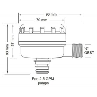 Accessori per Pompe FILTRO QEST 1/2' 90° Flojet (acq.min. unità)