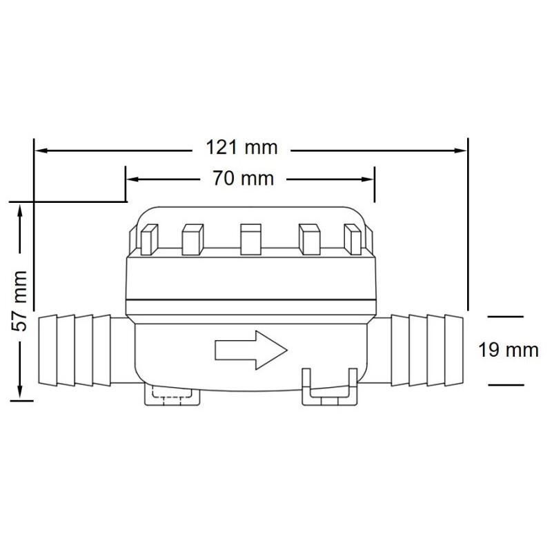 Accessori per Pompe FILTRO PORTAGOMMA 3/4' 20 Flojet (acq.min. unità) - immagine 2