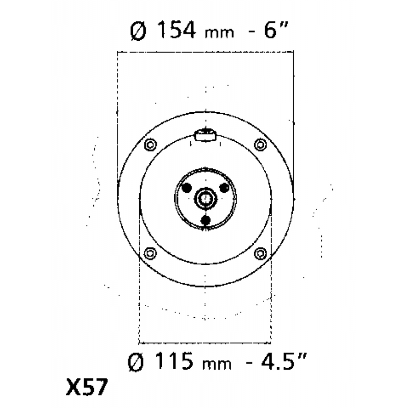 Timonerie Idrauliche Ultraflex FLANGIA MONTAGGIO SEMINCASSO X57 Ultraflex (acq.min. unità) - immagine 2