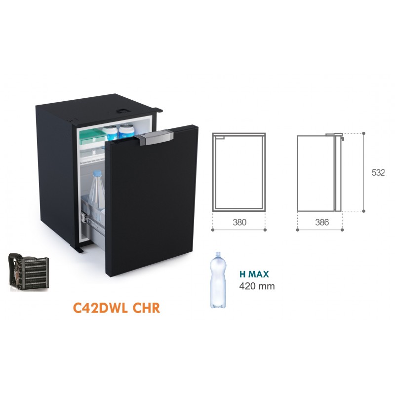Frigoriferi Vitrifrigo FRIGORIFERO/FREEZER C75 DW NERO Vitrifrigo (acq.min. unità) - immagine 2