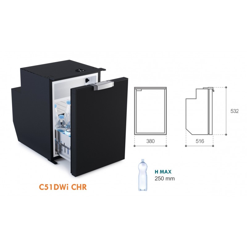 Frigoriferi Vitrifrigo FRIGORIFERO/FREEZER C75 DW NERO Vitrifrigo (acq.min. unità) - immagine 3