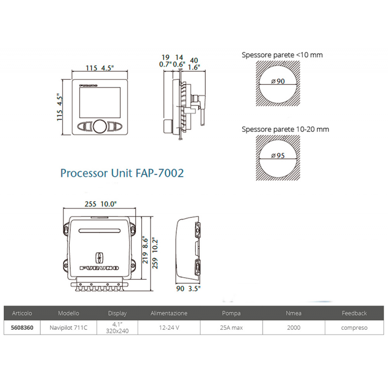 Strumentazione Furuno NAVPILOT 711C Furuno (acq.min. unità) - immagine 2