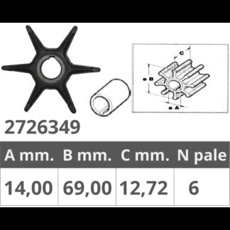 Giranti Johnson/Evinrude/OMC GIRANTE EVINRUDE 2T 9.5-10HP Finnord (acq.min. unità)