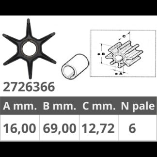 Giranti Johnson/Evinrude/OMC GIRANTE EVINRUDE 2T 25,30,35,40HP Finnord (acq.min. unità)