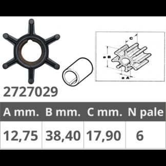 Giranti Johnson/Evinrude/OMC GIR. JOHONSON/EV. 2/4T 8-9,9-15 HP Finnord (acq.min. unità)