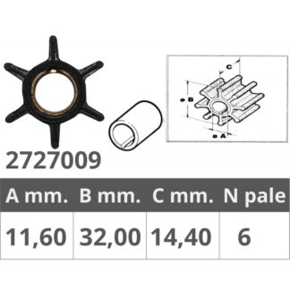 Giranti Mercury GIRANTE MERCURY 2T 6-9,8 HP Finnord (acq.min. unità)