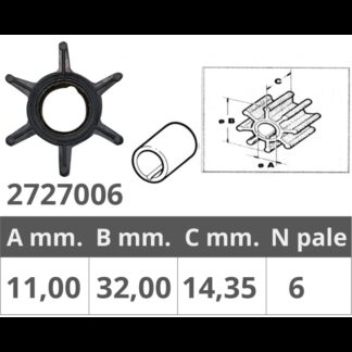 Giranti Mercury GIRANTE MERCURY 2T 3,5-3,6-4-5 HP Finnord (acq.min. unità)