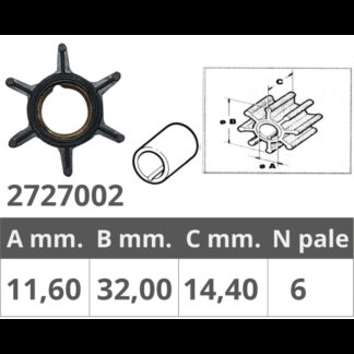 Giranti Mercury GIRANTE MERCURY 2T DA 4 A 9 HP Finnord (acq.min. unità)