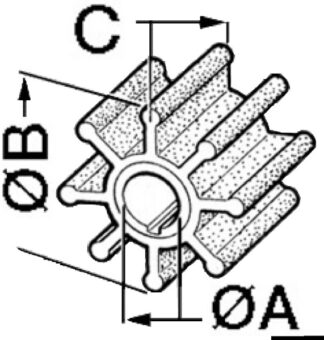 Girante HONDA 75/100 HP - 52.341.00 Osculati Serbatoi, eliche, giranti