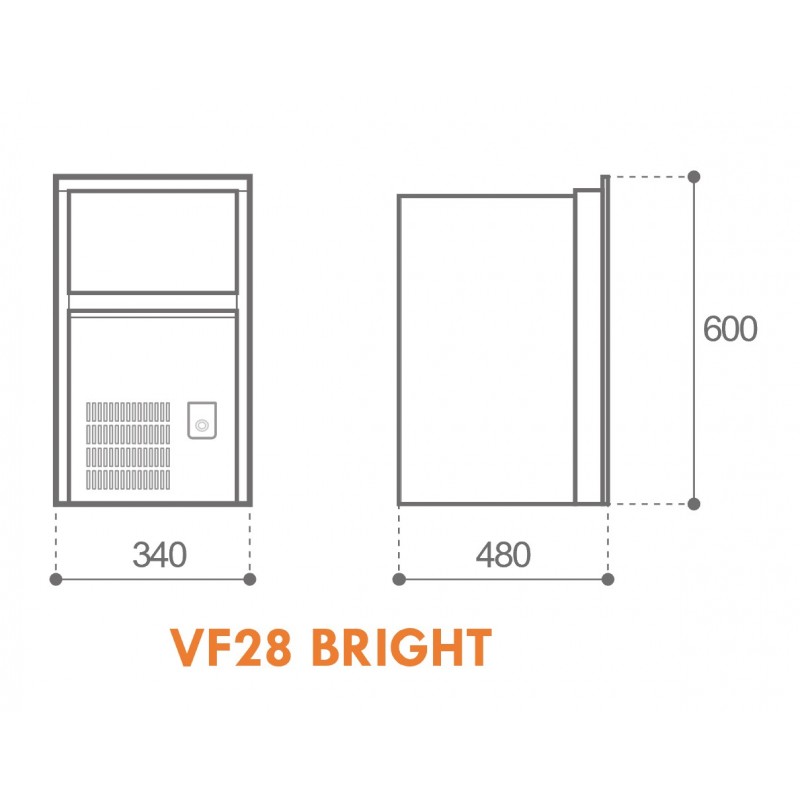 Fabbricatori di Ghiaccio Vitrifrigo ICE MAKER VF28 BRIGHT Vitrifrigo (acq.min. unità) - immagine 2