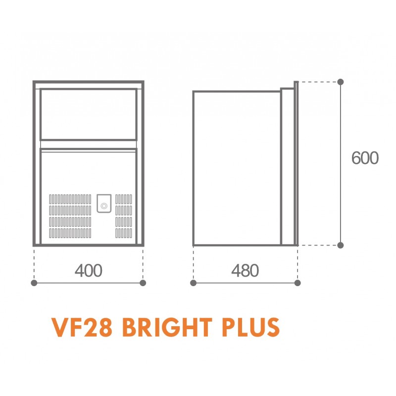 Fabbricatori di Ghiaccio Vitrifrigo ICE MAKER VF28 BRIGHT Vitrifrigo (acq.min. unità) - immagine 3